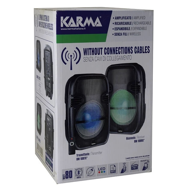 COLUNA TRANSMISSORA PORTÁTIL WIRELESS 8