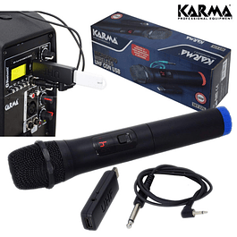 Microfone De Mão S/Fios + Receptor UHF USB Karma