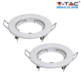 ARO GU10 FIXO V-TAC REDONDO BRANCO (2 UNID)