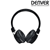 Bluetooth Headphones Wireless AUX Black Mic Denver