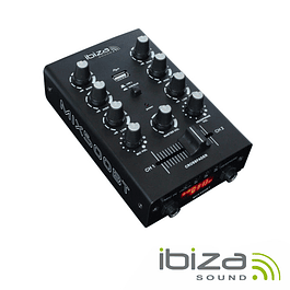 Consola de Mezclas 2 Canales USB/REC/Bluetooh Ibiza