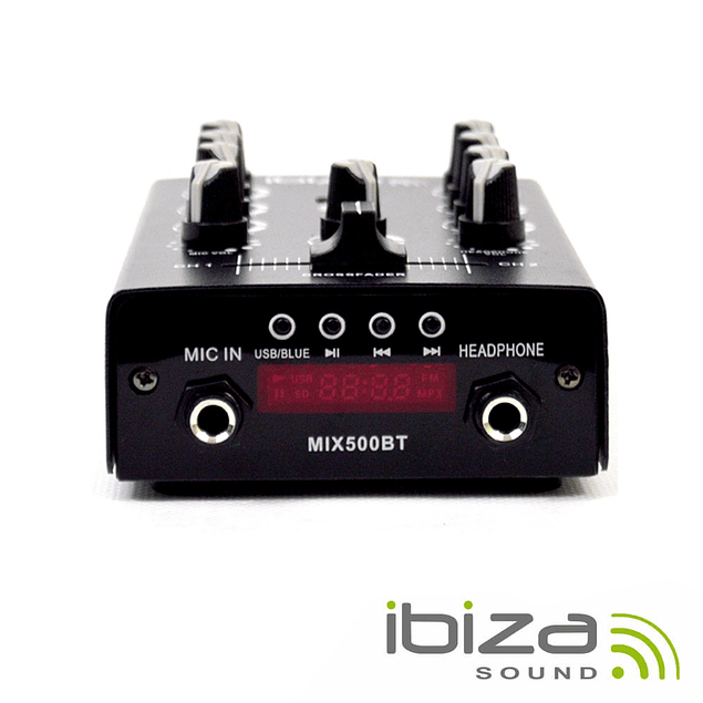 Consola de Mezclas 2 Canales USB/REC/Bluetooh Ibiza