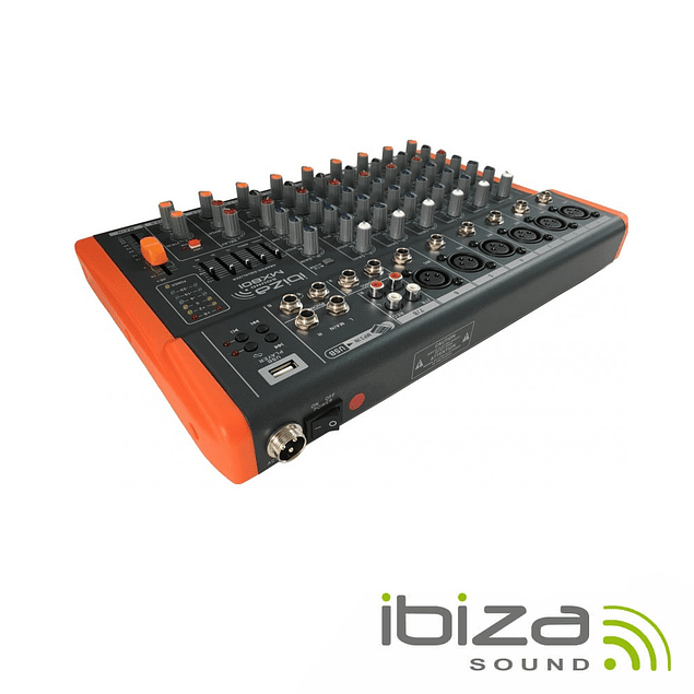 Mixing Console 8 Channels 6 USB Inputs/Recording Ibiza