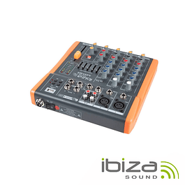 MESA DE MISTURA 4 CANAIS 3 ENTRADAS PHANTOM USB/REC IBIZA