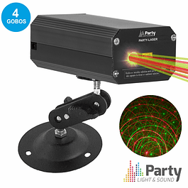 Red/Green Laser with 4 Gobos Party