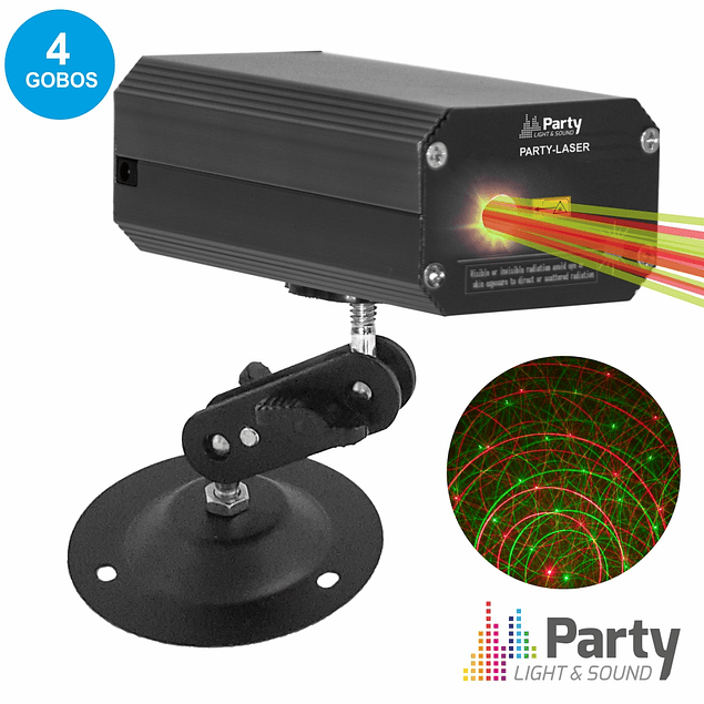 RED / GREEN LASER C / 4 GOBOS PARTY