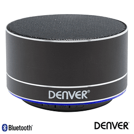 Enceinte Bluetooth Portable 3W SD/BAT/LED Noir Denver