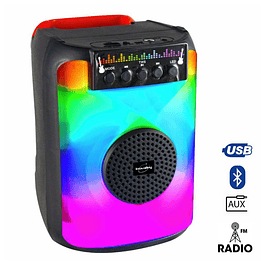 Coluna Bluetooth Portátil 40W BT/USB/AUX/FM