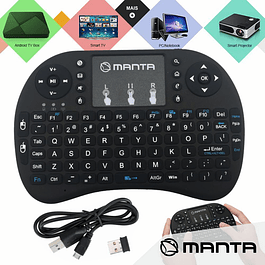 TECLADO TOUCHPAD S / FIOS USB 2.4GHz MANTA