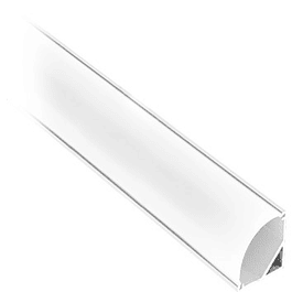 Profilé d'Angle 45º/Gouttière 2M F/LED En Aluminium Diffuseur Opale 8MM