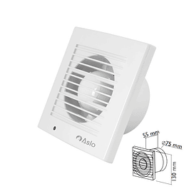 EXTRACTOR DE VENTILADOR 130X55X75MM BLANCO