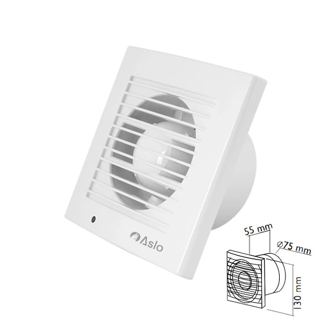 FAN EXTRACTOR 130X55X75MM WHITE