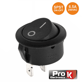 INTERRUPTOR 6.5A-250V SPST ON-OFF PROK