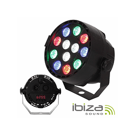 Paire de projecteurs avec 12 LED 1W Cree RGBW DMX Mic Ibiza