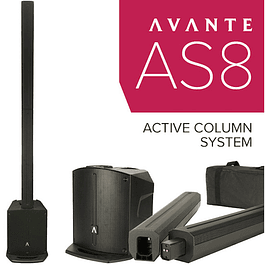 Avante Audio Achromic AS8 800W Sistema PA de columna con mezclador y Bluetooth