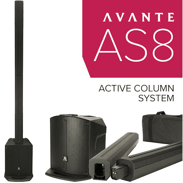 AVANTE AUDIO ACHROMIC AS8 800W COLUMN PA SYSTEM COM MIXER E BLUETOOTH
