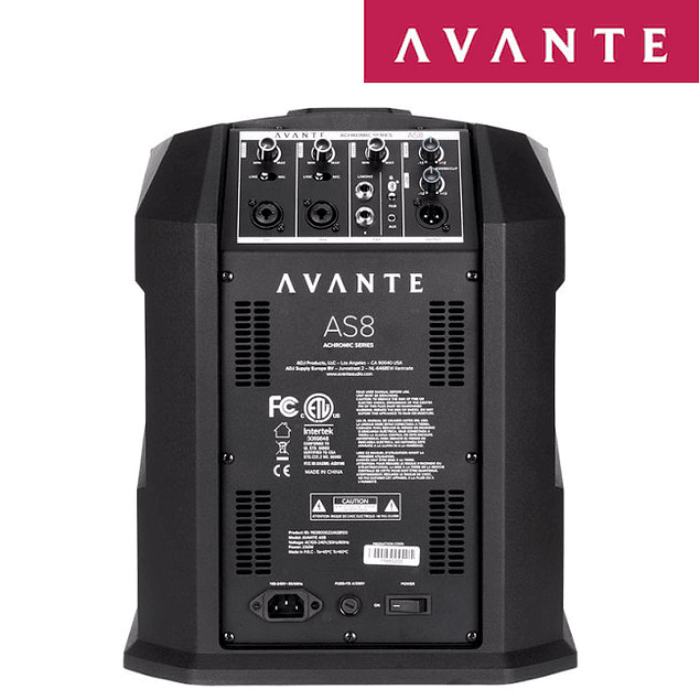 AVANTE AUDIO ACHROMIC AS8 800W COLUMN PA SYSTEM COM MIXER E BLUETOOTH