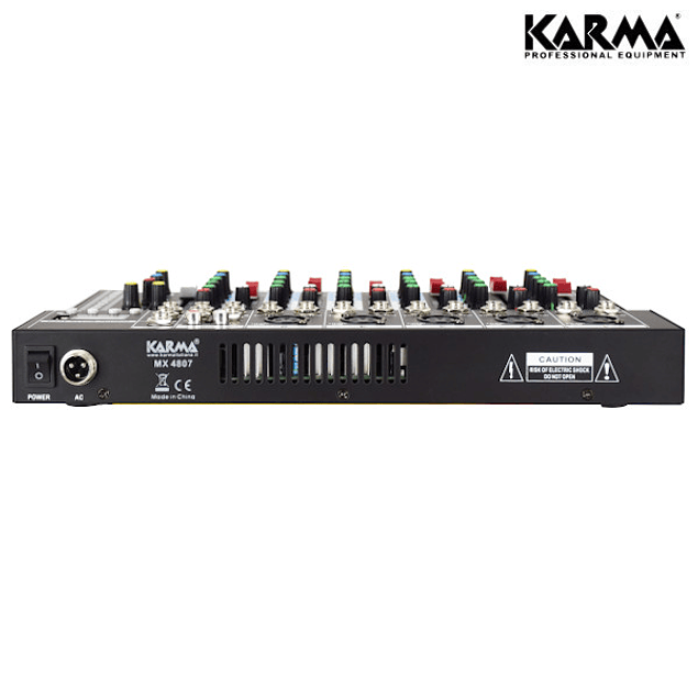 Mesa de mezclas de 7 canales USB / MP3 / REC / BT / FM - KARMA