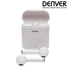AURICULARES BLUETOOTH V5.0 CON CARGA MICRO Y DOCK DENVER