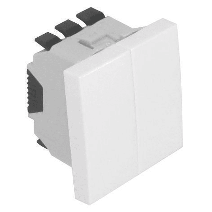 Botão Basculante Duplo - 2 Módulos Branco Quadro 45 45156SBR  Efapel 1
