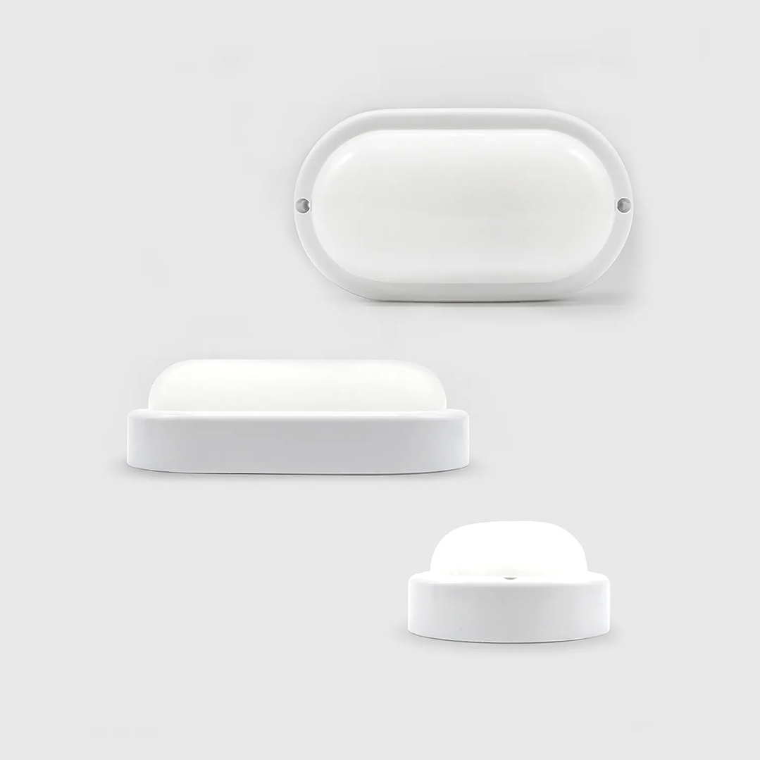 Aplique LED Exterior Plafon Oval Branco 8W 720Lm IP65 Maxled 2