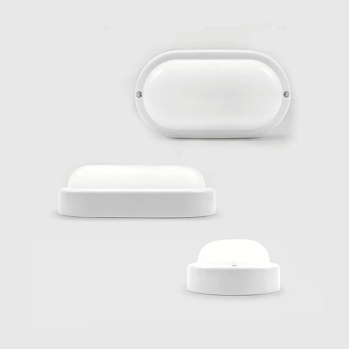 Aplique LED Exterior Plafon Oval Branco 8W 720Lm IP65 Maxled 2