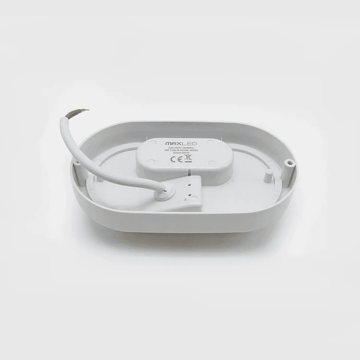 Aplique LED Exterior Plafon Oval Branco 8W 720Lm IP65 Maxled 7