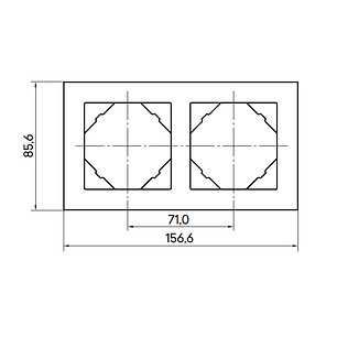 Espelho Duplo Logus 90 Animato Dourado 90920TUU