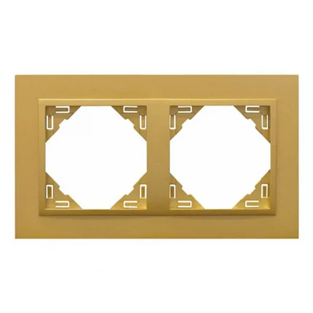 Espelho Duplo Logus 90 Animato Dourado 90920TUU 1