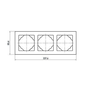 EspelhoTriplo Logus 90 Animato Dourado 90930TUU