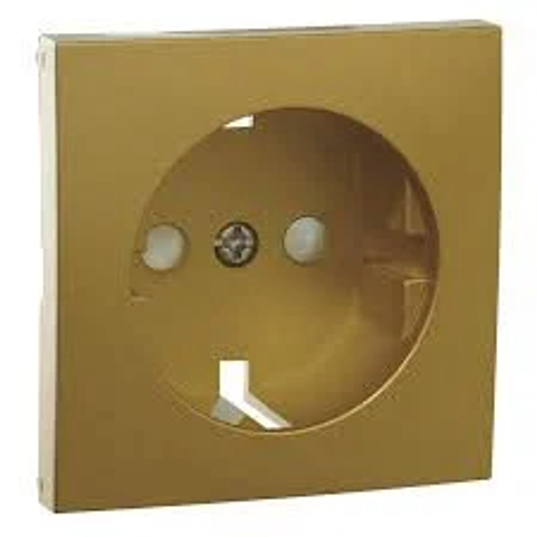 Centro Schuko 2P+T C/ Obturador Logus 90 Animato Dourado 90632TDU 1