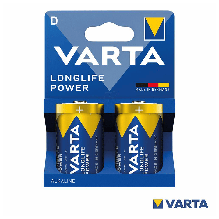 Pilha Alcalina LR20/D 1.5v 2x Longlife Power VARTA 1