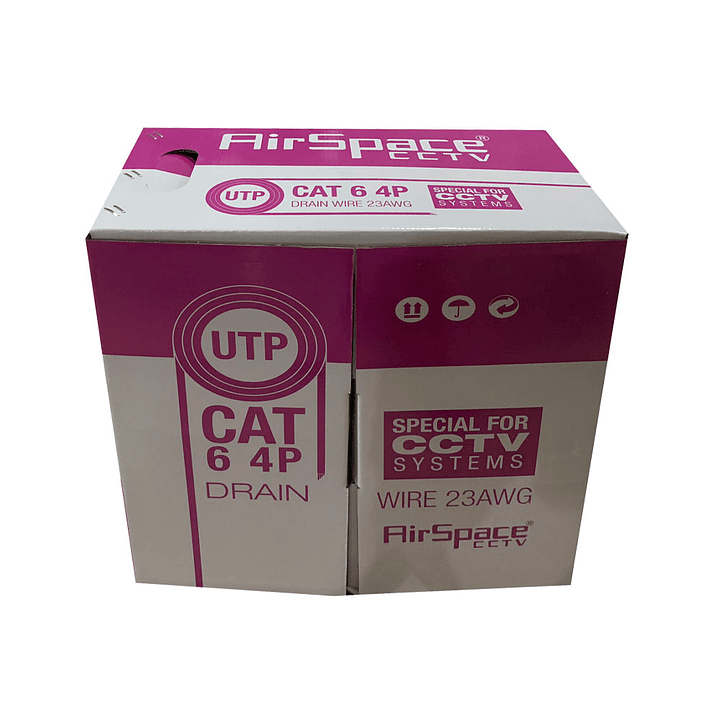 Cabo CAT6 U/UTP CAT6 não blindado CAT6 U/UTP Exterior (Cx. Rosa) 1