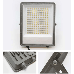 Projetor LED Slim Cinza IP65 3CCT 10000Lm 100W 90º Maxled