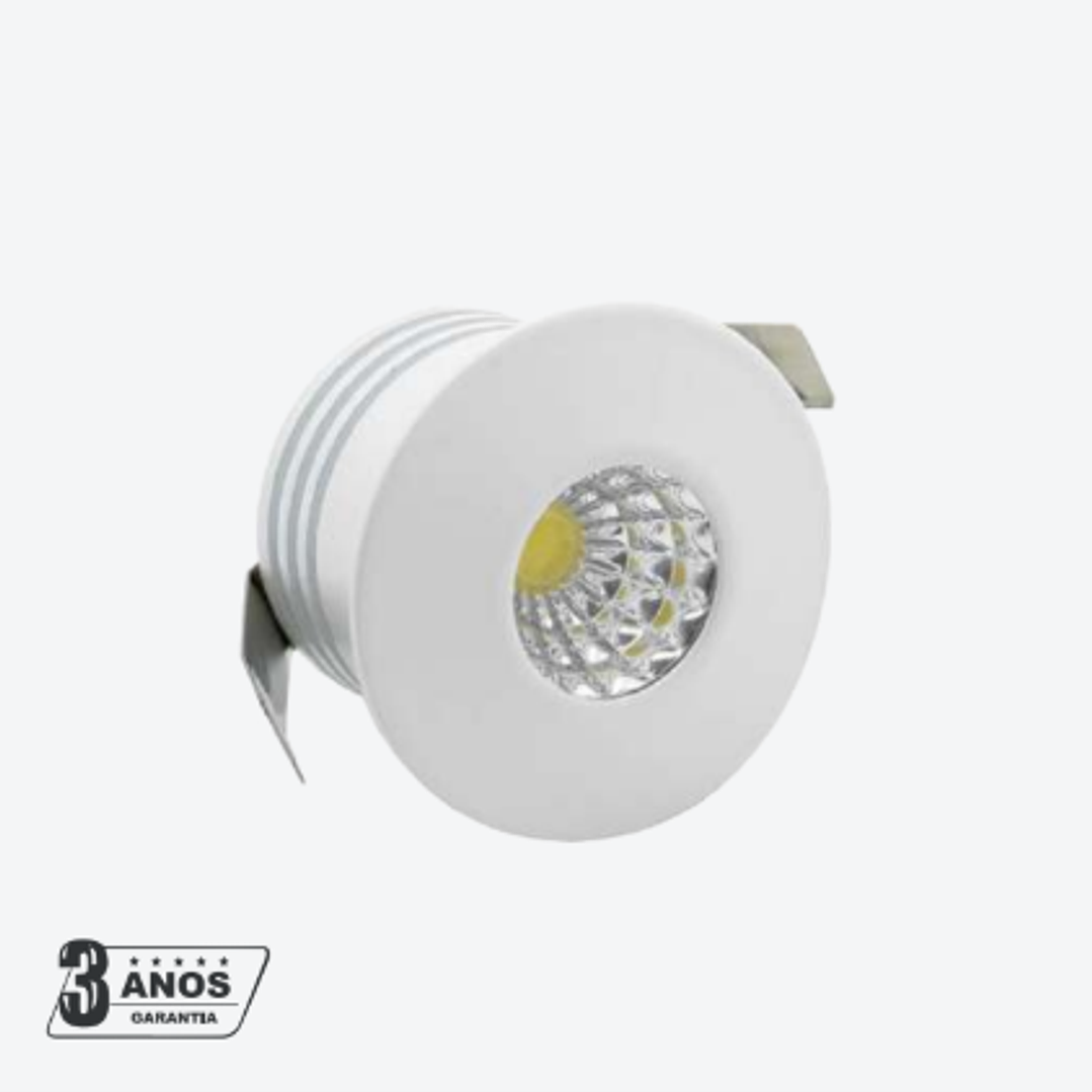 SPOT Led Fixo Redondo Branco 3W 210Lm 60° Maxled 2