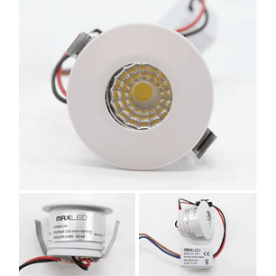 SPOT Led Fixo Redondo Branco 3W 210Lm 60° Maxled