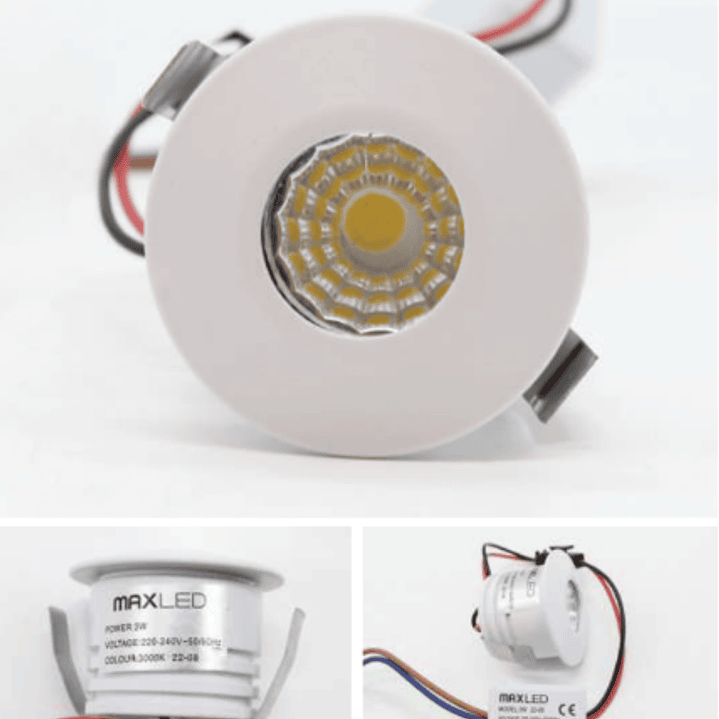 SPOT Led Fixo Redondo Branco 3W 210Lm 60° Maxled 1