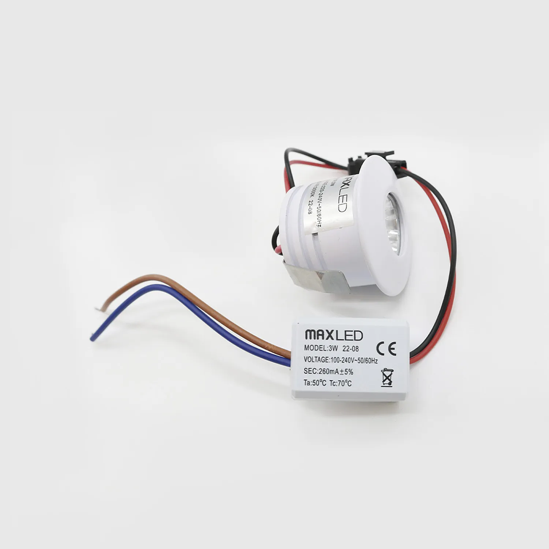 SPOT Led Fixo Redondo Branco 3W 210Lm 60° Maxled 4