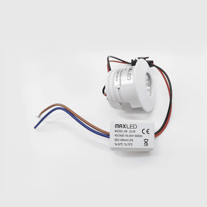 SPOT Led Fixo Redondo Branco 3W 210Lm 60° Maxled 4