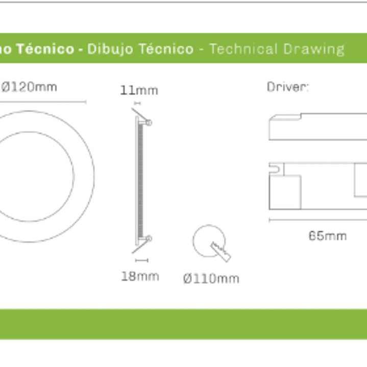Painel LED 6W 480Lm Redondo Branco IP44 CCT3 Maxled 3
