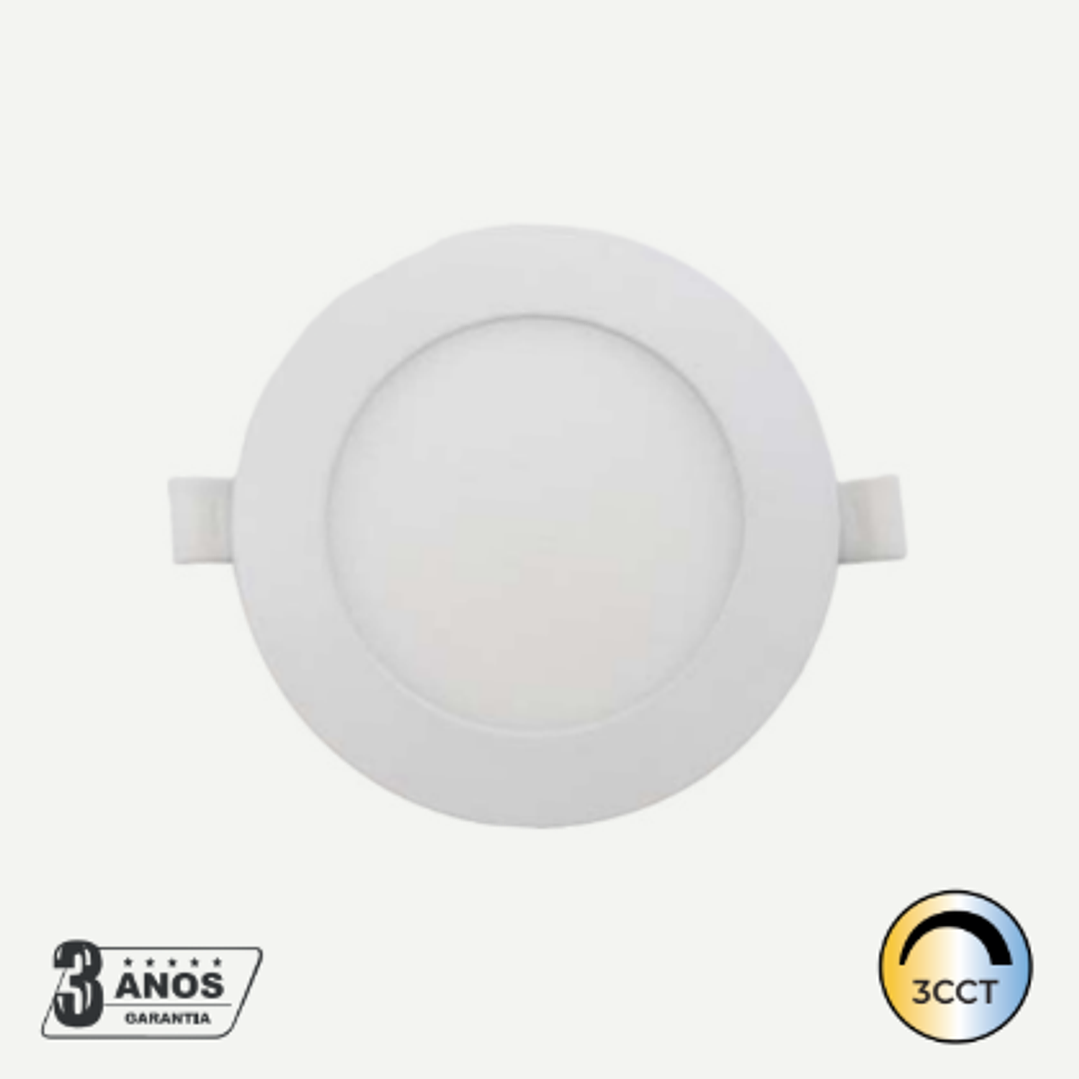Painel LED 6W 480Lm Redondo Branco IP44 CCT3 Maxled 1