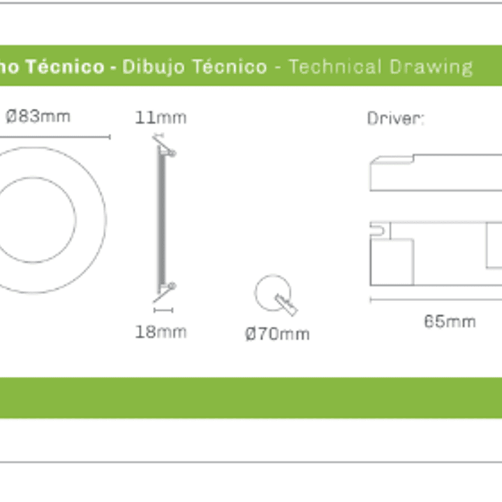 Painel LED 5W 400Lm Redondo Branco IP44 CCT3 Maxled 3