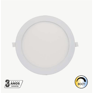 Painel LED 18W 1440Lm Redondo Branco IP44 CCT3 Maxled