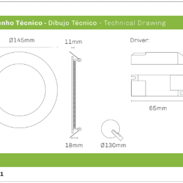 Painel LED 9W 720Lm Redondo Branco IP44 CCT3 Maxled 3