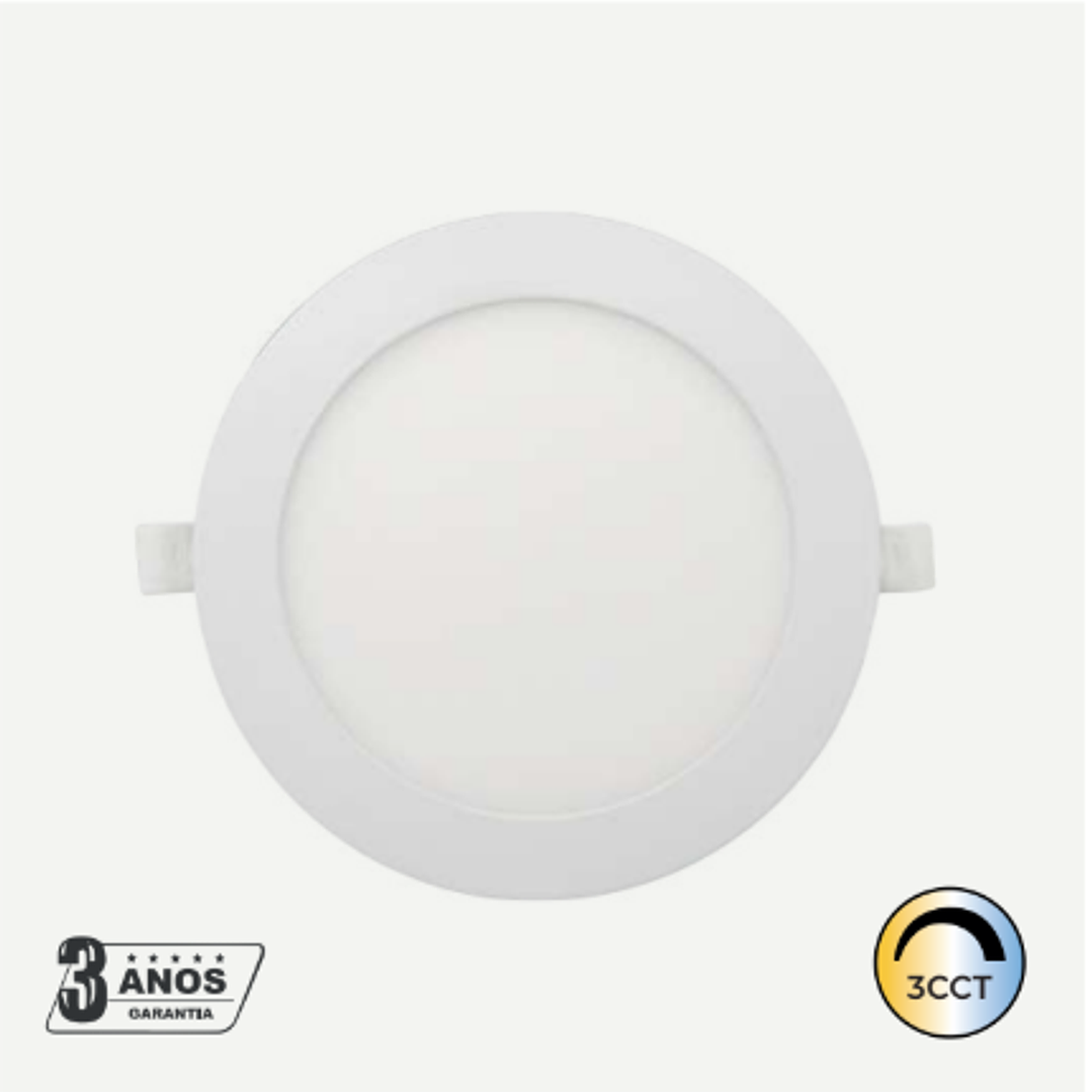 Painel LED 12W 960Lm Redondo Branco IP44 CCT3 Maxled 1