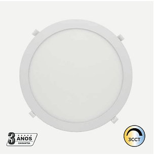 Painel LED 24W 1920Lm Redondo Branco IP44 CCT3 Maxled