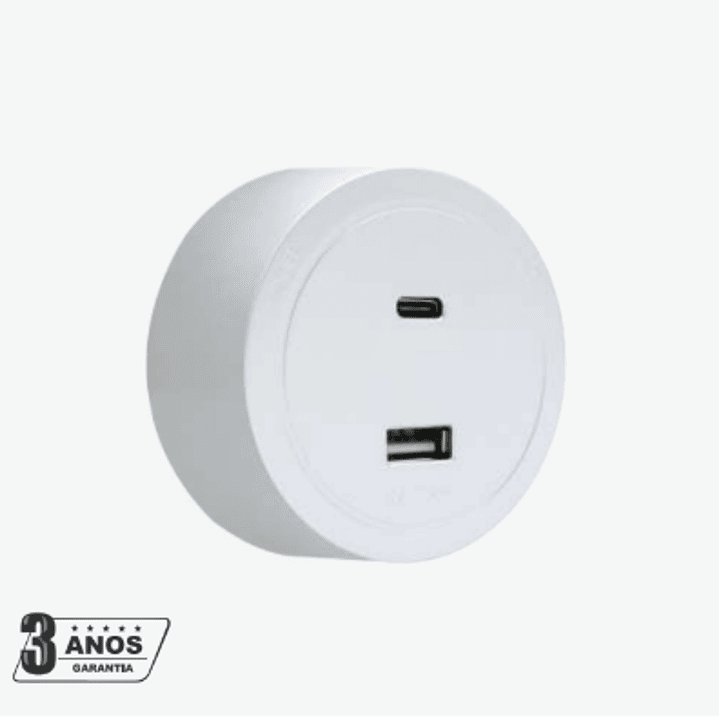 Tomada Magnética USB A+C Branco - R-Electric 1