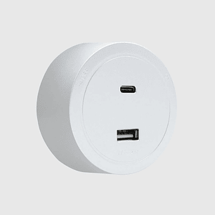 Tomada Magnética USB A+C Branco - R-Electric