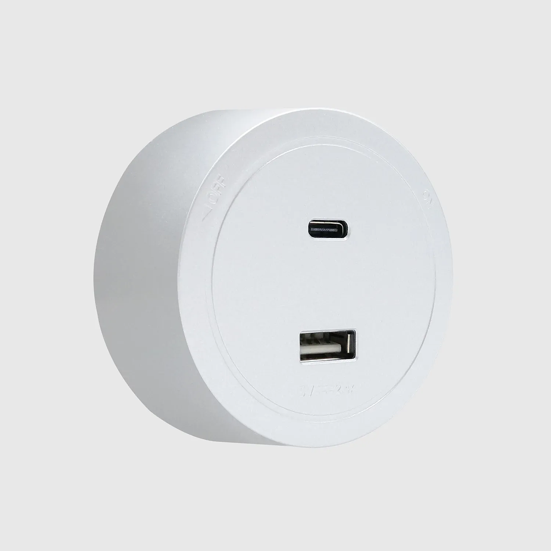 Tomada Magnética USB A+C Branco - R-Electric 2