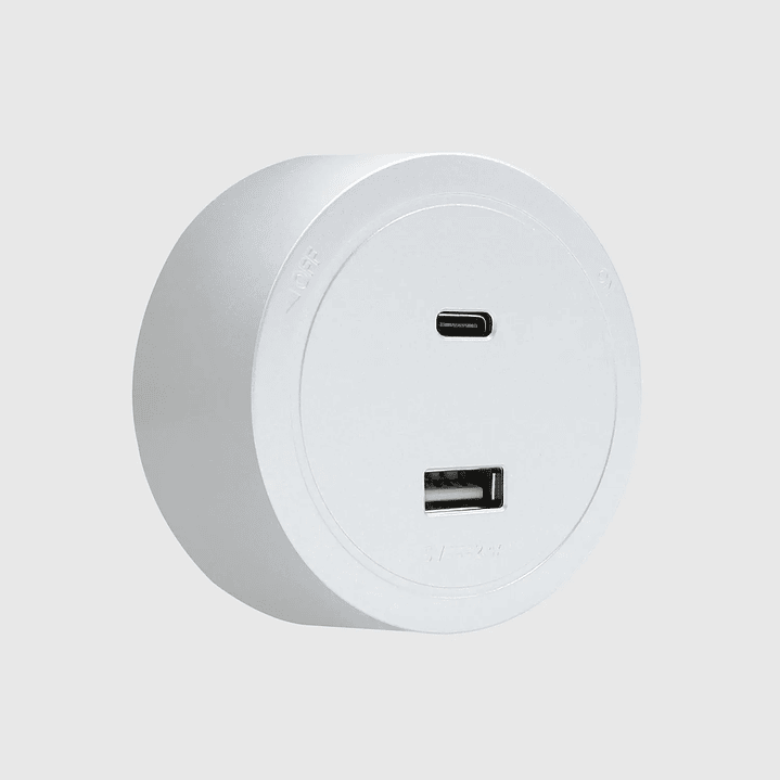 Tomada Magnética USB A+C Branco - R-Electric 2